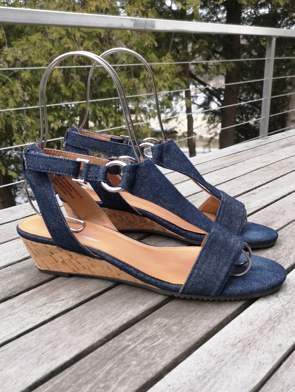 Aerosoles denim-look sandals
